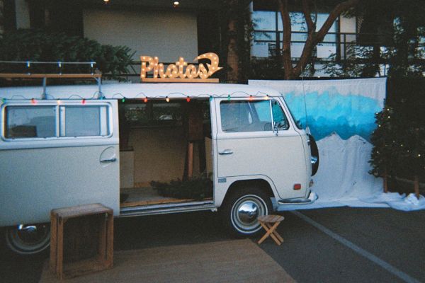 A vintage van with 